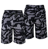 ROAR-INT Men's Lightweight Cargo Shorts β Quick Dry Stretch Hiking Shorts Camo Grey
