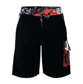 ROAR-INT Men's Lightweight Cargo Shorts – Quick Dry Stretch Hiking Shorts Red