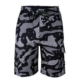 ROAR-INT Boys Cargo Shorts Quick Dry Lightweight Youth Cargo Shorts Stretch Boys Athletic Shorts Casual Kids Shorts Camo Grey
