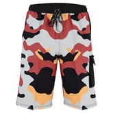 ROAR-INT Men's Lightweight Cargo Shorts – Quick Dry Stretch Hiking Shorts Maroon Camo