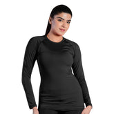 ROAR Ladies MMA Rash Guard Simple Black