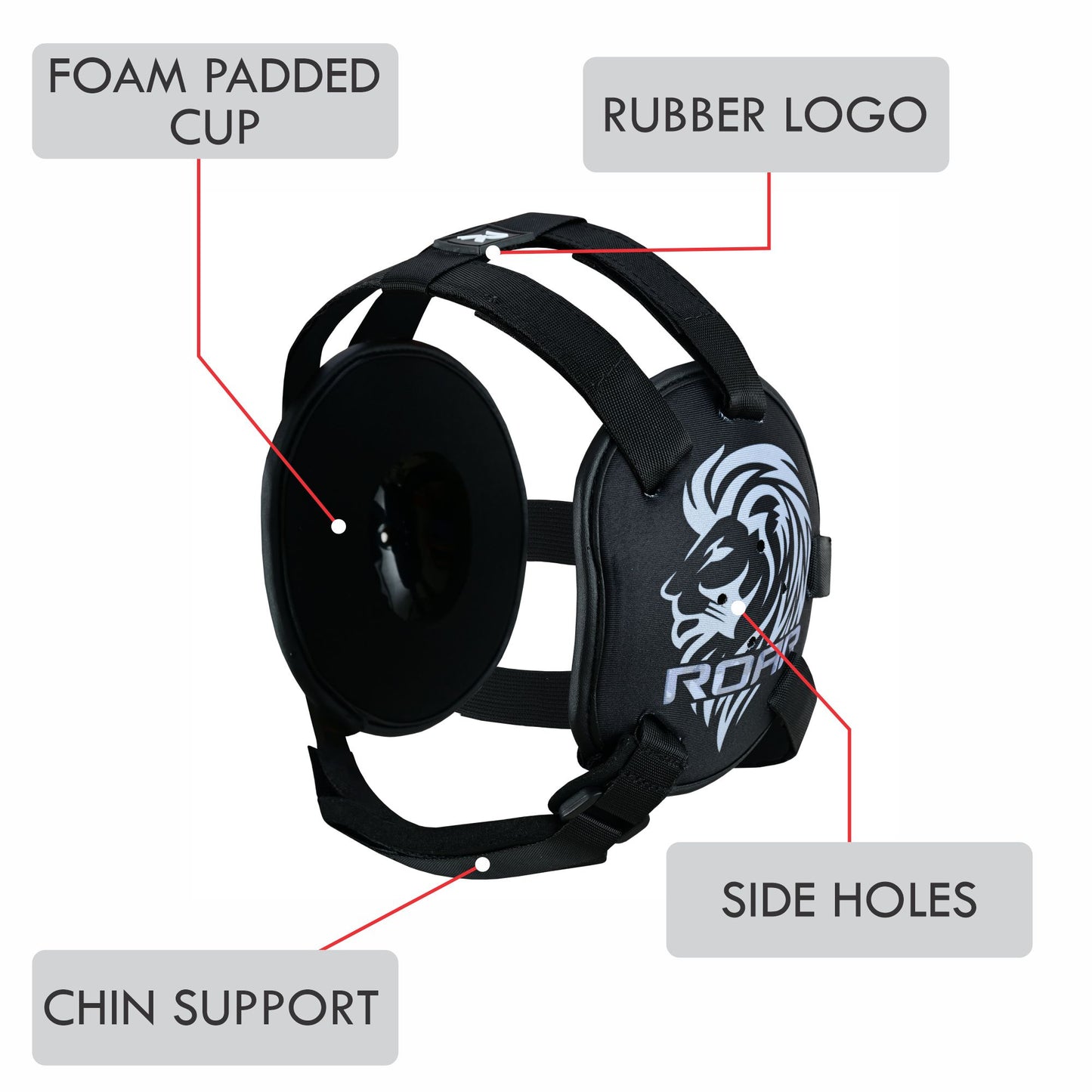 ROAR MMA Kids Cup Ear Guard Adjust Wrestling Protective MMA Headgear