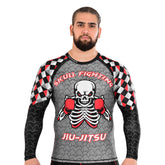 ROAR MMA Jiujitsu White Rash Guard Fight Training Gym Fitness Full Sleeve Workout Shirt