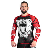 Roar Bjj Nogi Compression Long Sleeve Rash guard for men.