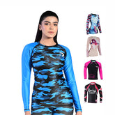 Roar Fightwear Women's MMA Compression Rash Guard Wrestling Long Sleeve Top