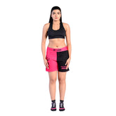 Roar Ladies MMA Shorts Pink Black