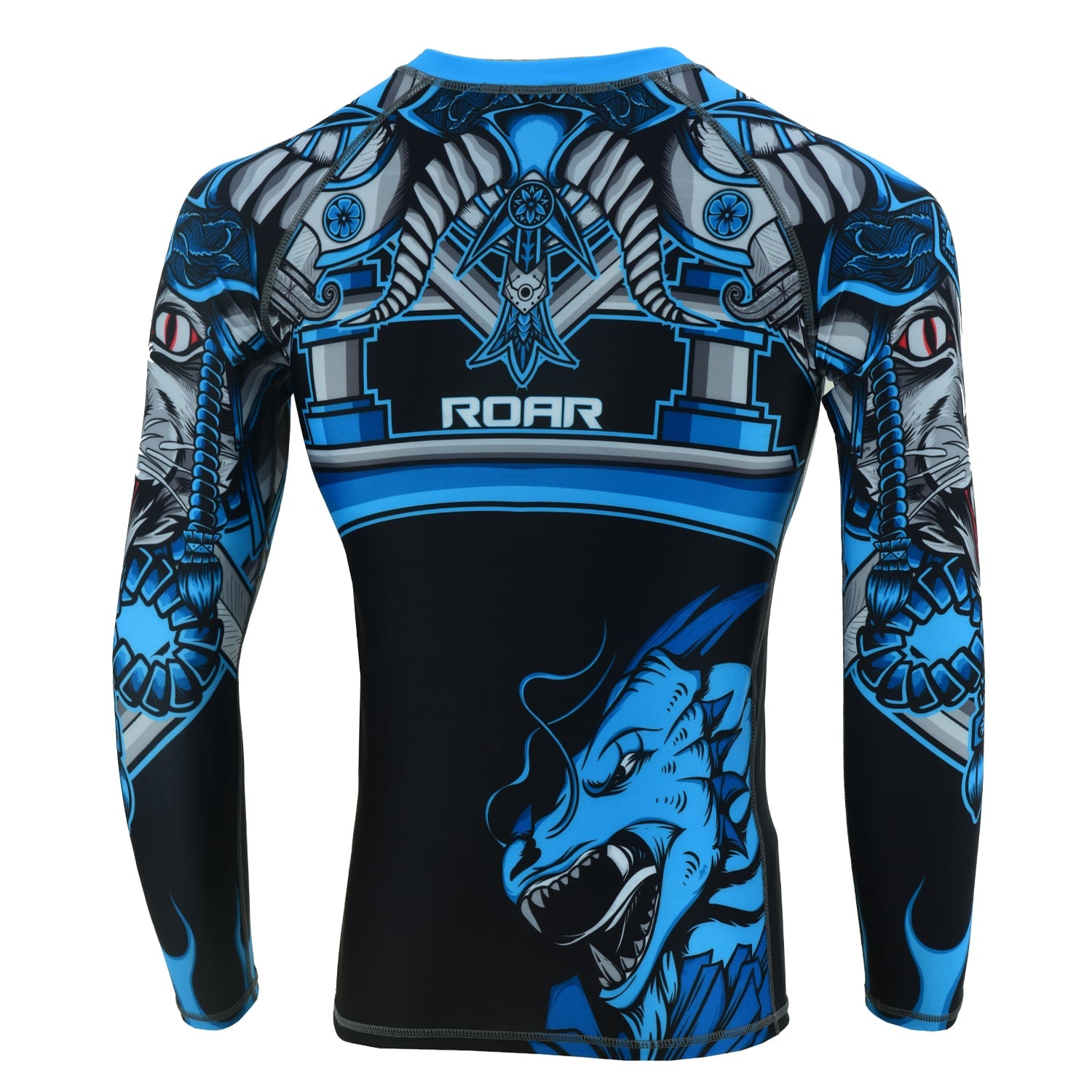 MMA Rash Guard BJJ Long Sleeve Compression Fight Gear Shirt No Gi - Roar-int