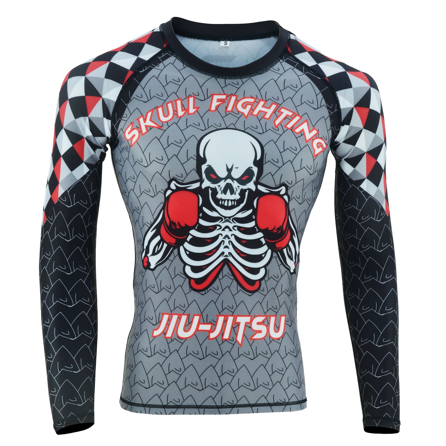 MMA Rash Guard BJJ Long Sleeve Compression Fight Gear Shirt No Gi - Roar-int