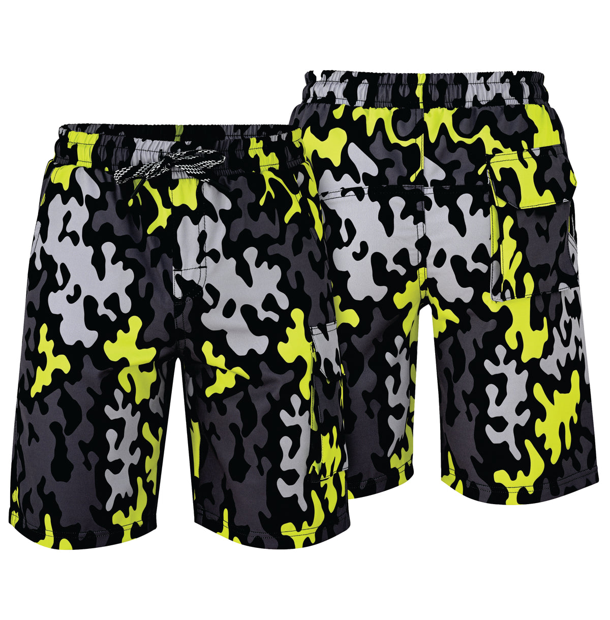 ROAR-INT Men's Lightweight Cargo Shorts – Quick Dry Stretch Hiking Shorts Camo Green