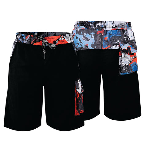 ROAR-INT Men's Lightweight Cargo Shorts – Quick Dry Stretch Hiking Shorts Red