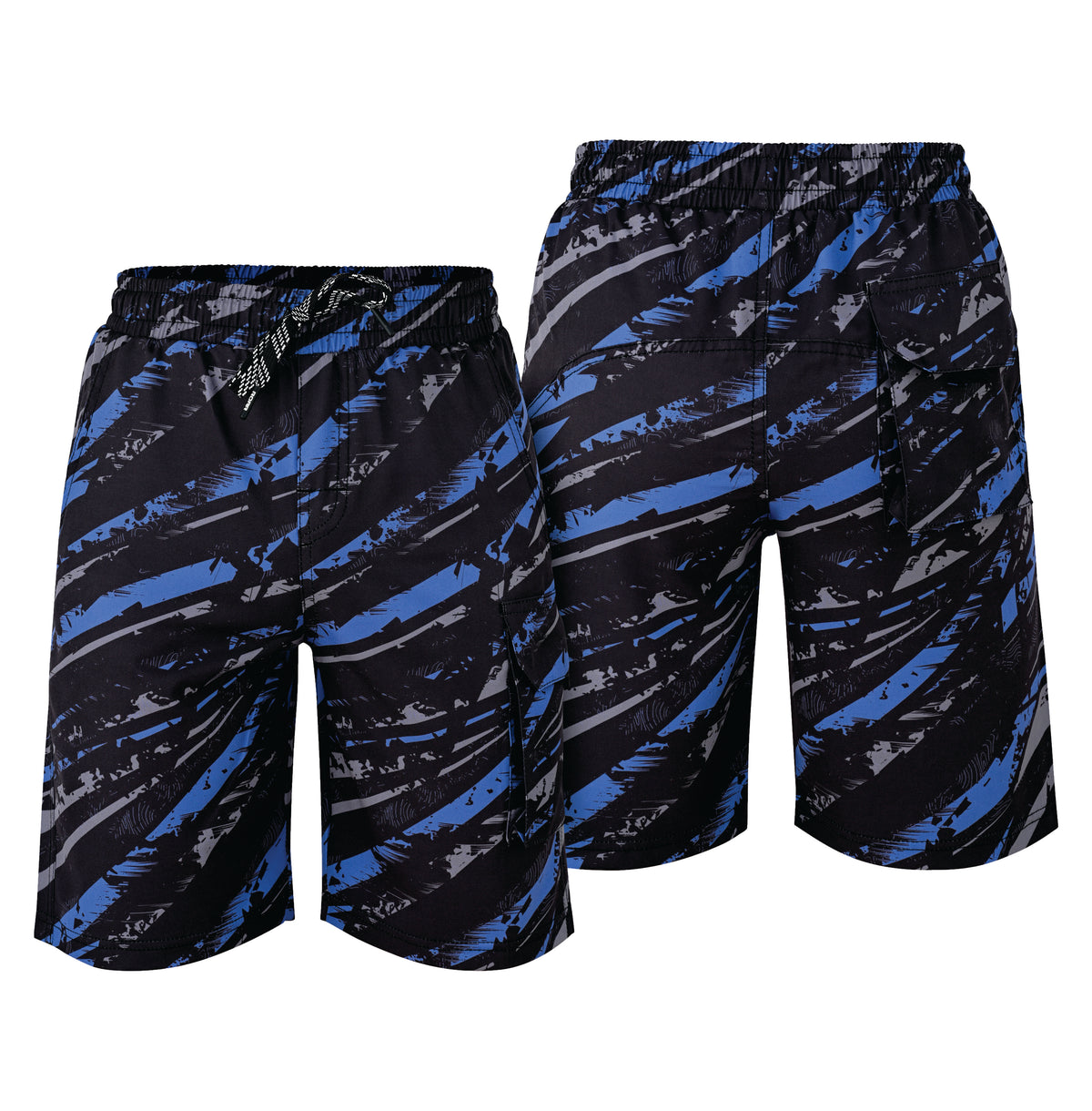 ROAR-INT Men's Lightweight Cargo Shorts – Quick Dry Stretch Hiking Shorts Camo Grey