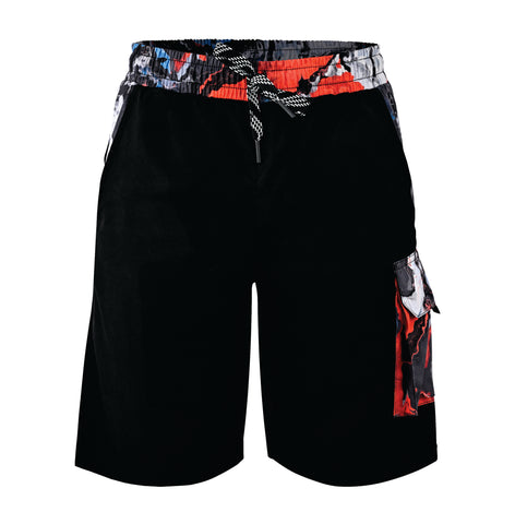 ROAR-INT Men's Lightweight Cargo Shorts – Quick Dry Stretch Hiking Shorts Red