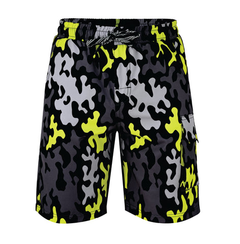 ROAR-INT Boys Cargo Shorts Quick Dry Lightweight Youth Cargo Shorts Stretch Boys Athletic Shorts Casual Kids Shorts Camo Green