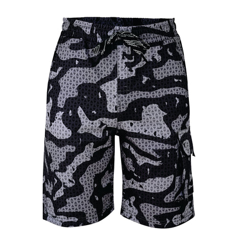 ROAR-INT Men's Lightweight Cargo Shorts – Quick Dry Stretch Hiking Shorts Camo Grey