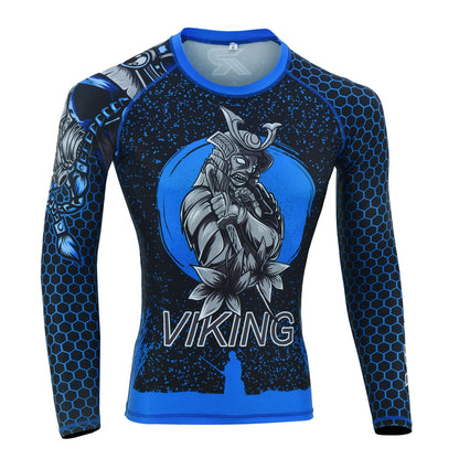 MMA Rash Guard BJJ Long Sleeve Compression Fight Gear Shirt No Gi - Roar-int