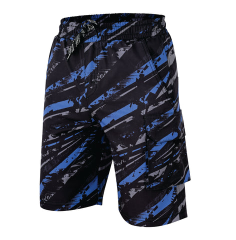 ROAR-INT Men's Lightweight Cargo Shorts – Quick Dry Stretch Hiking Shorts Camo Grey