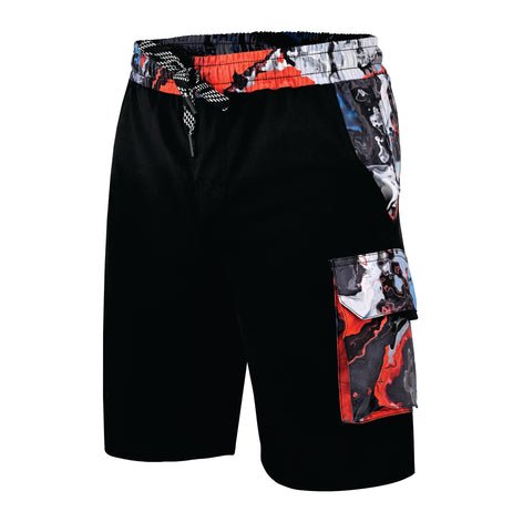 ROAR-INT Men's Lightweight Cargo Shorts – Quick Dry Stretch Hiking Shorts Red