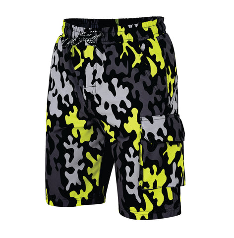 ROAR-INT Men's Lightweight Cargo Shorts – Quick Dry Stretch Hiking Shorts Camo Green