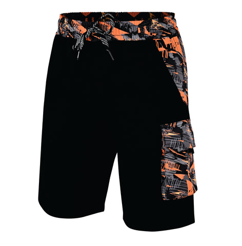 ROAR-INT Men's Lightweight Cargo Shorts – Quick Dry Stretch Hiking Shorts Orange