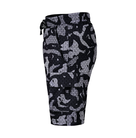 ROAR-INT Men's Lightweight Cargo Shorts – Quick Dry Stretch Hiking Shorts Camo Grey