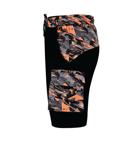 ROAR-INT Men's Lightweight Cargo Shorts – Quick Dry Stretch Hiking Shorts Orange