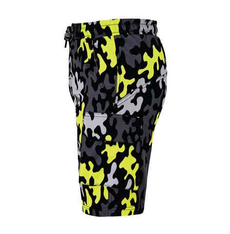 ROAR-INT Men's Lightweight Cargo Shorts – Quick Dry Stretch Hiking Shorts Camo Green