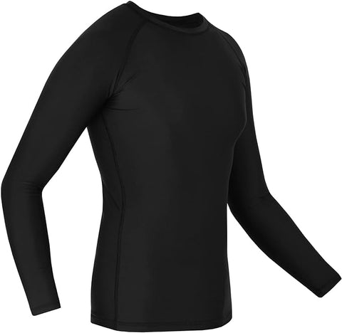 Kids MMA Rash Guard Black - Roar-int