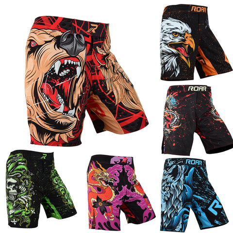 ROAR Kick Boxing MMA Cage Fight Grappling MUAY Thai Men's Short BJJ Shorts - Roar-int