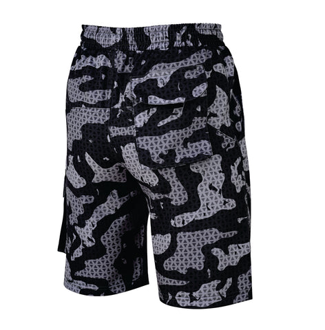 ROAR-INT Men's Lightweight Cargo Shorts – Quick Dry Stretch Hiking Shorts Camo Grey