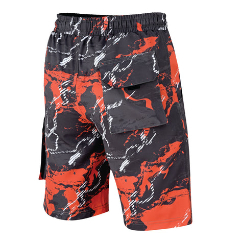 ROAR-INT Men's Lightweight Cargo Shorts – Quick Dry Stretch Hiking Shorts Orange