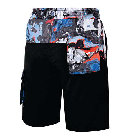 ROAR-INT Men's Lightweight Cargo Shorts – Quick Dry Stretch Hiking Shorts Red