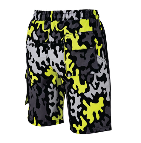 ROAR-INT Men's Lightweight Cargo Shorts – Quick Dry Stretch Hiking Shorts Camo Green