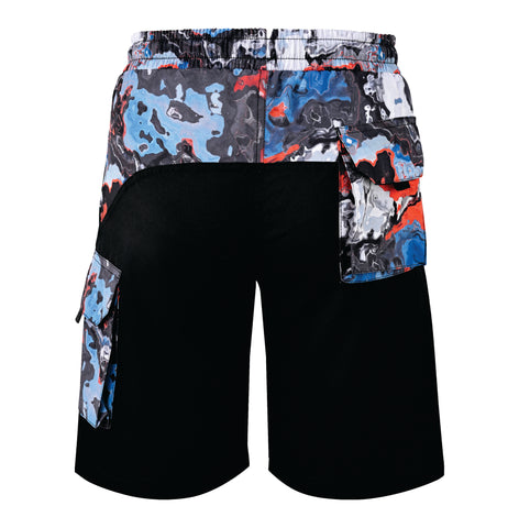 ROAR-INT Men's Lightweight Cargo Shorts – Quick Dry Stretch Hiking Shorts Red