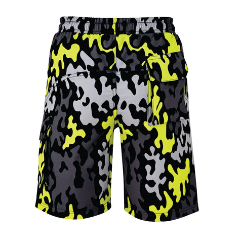 ROAR-INT Men's Lightweight Cargo Shorts – Quick Dry Stretch Hiking Shorts Camo Green