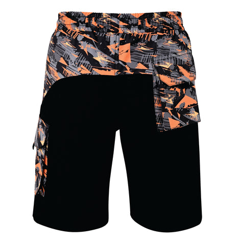 ROAR-INT Men's Lightweight Cargo Shorts – Quick Dry Stretch Hiking Shorts Orange