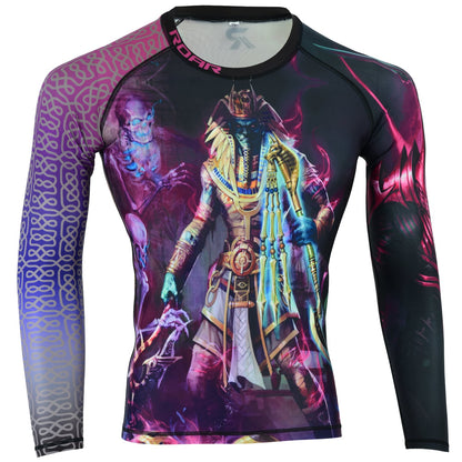 MMA Rash Guard BJJ Long Sleeve Compression Fight Gear Shirt No Gi - Roar-int