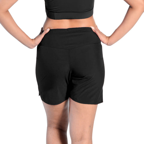 Roar Ladies MMA Shorts Simple Black