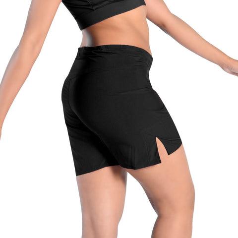 Roar Ladies MMA Shorts Simple Black