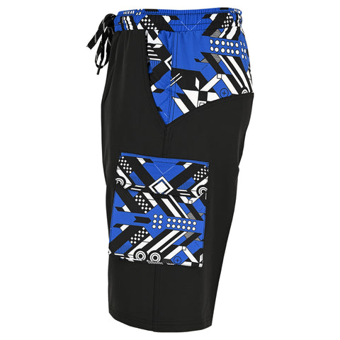 ROAR-INT Men's Lightweight Cargo Shorts – Quick Dry Stretch Hiking Shorts Blue