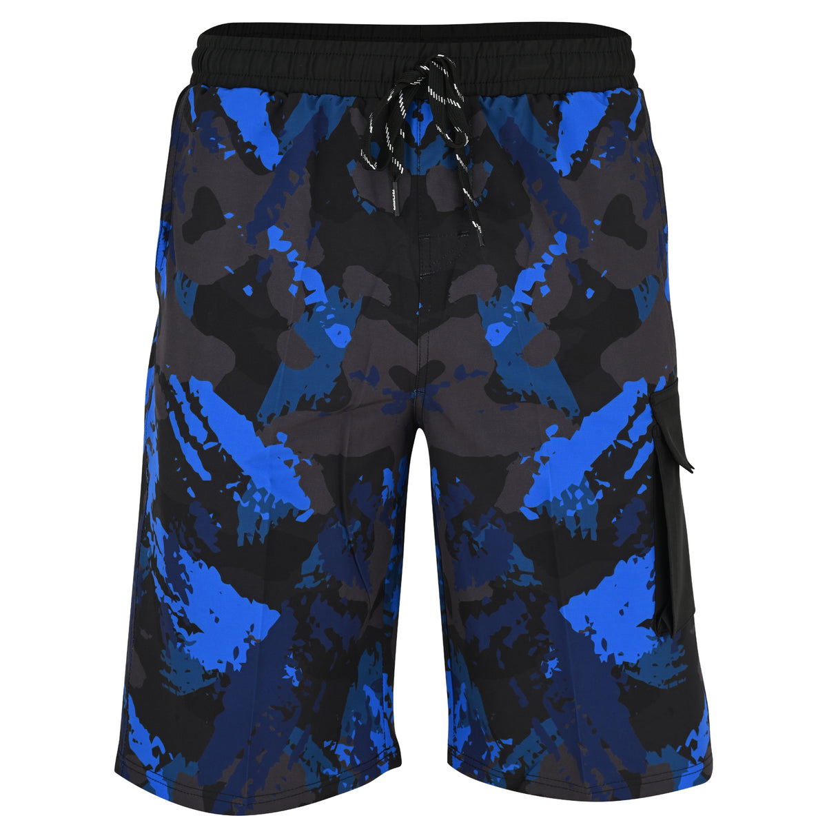 ROAR-INT Men's Lightweight Cargo Shorts – Quick Dry Stretch Hiking Shorts Blue Black