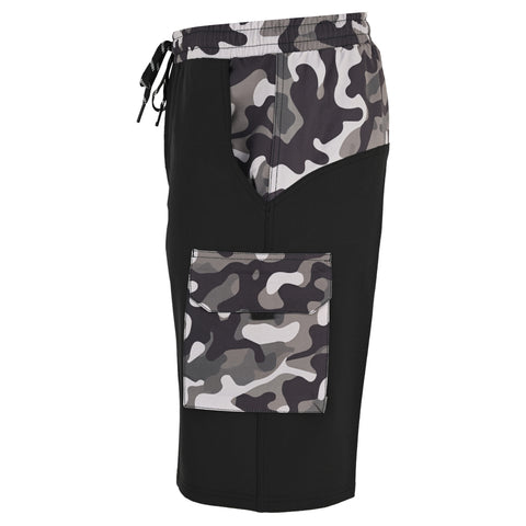 ROAR-INT Men's Lightweight Cargo Shorts – Quick Dry Stretch Hiking Shorts Camo