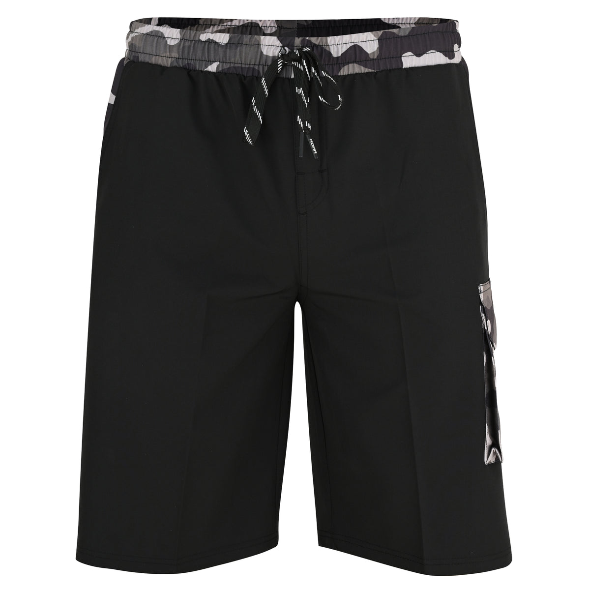 ROAR-INT Men's Lightweight Cargo Shorts – Quick Dry Stretch Hiking Shorts Camo