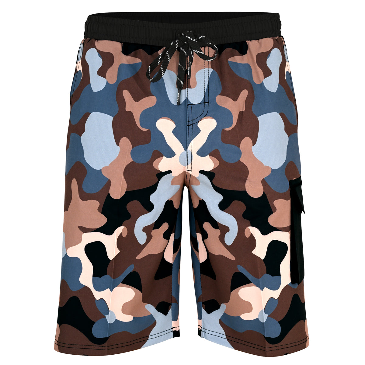 ROAR-INT Men's Lightweight Cargo Shorts – Quick Dry Stretch Hiking Shorts Brown Camo
