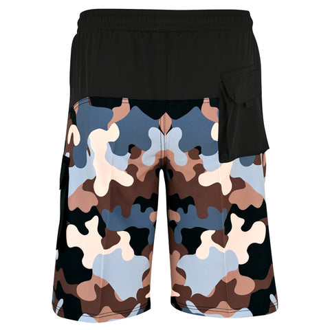ROAR-INT Men's Lightweight Cargo Shorts – Quick Dry Stretch Hiking Shorts Brown Camo