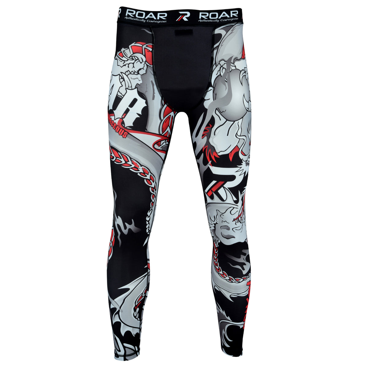 ROAR MMA BJJ Leggings Base Layer Gym Workout No Gi Grappling Jiu Jitsu Spats - Roar-int
