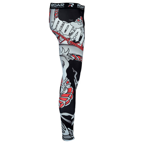 ROAR MMA BJJ Leggings Base Layer Gym Workout No Gi Grappling Jiu Jitsu Spats - Roar-int