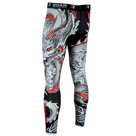 ROAR MMA BJJ Leggings Base Layer Gym Workout No Gi Grappling Jiu Jitsu Spats - Roar-int