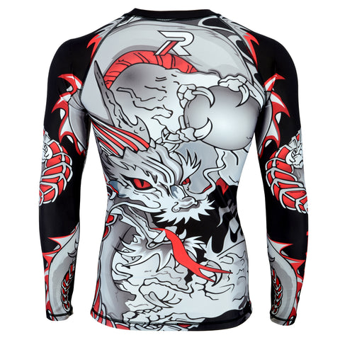 ROAR MMA Darken Red Rash Guard Fight Training Gym Fitness Full Sleeve Workout BJJ - Roar-int