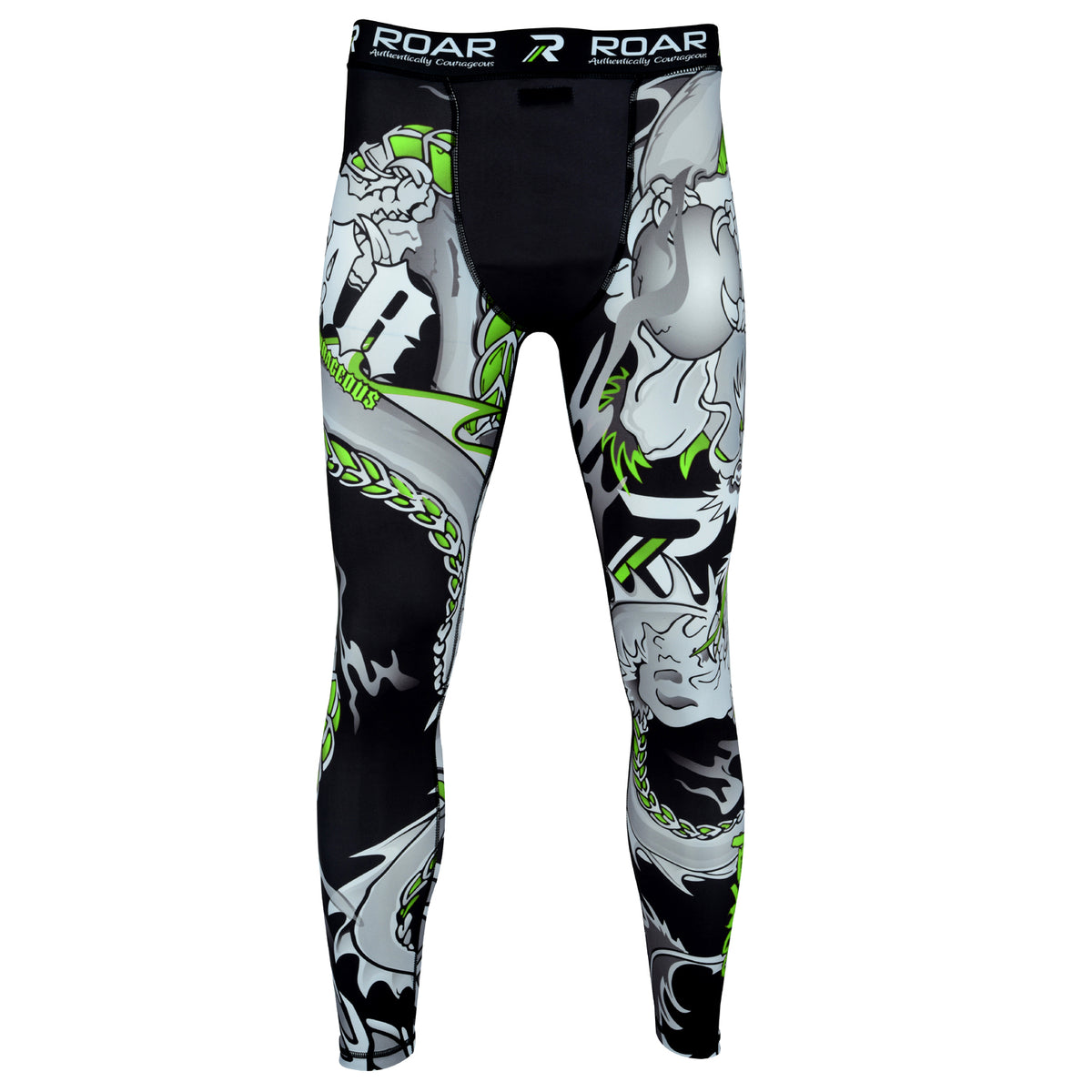 ROAR MMA BJJ Leggings Base Layer Gym Workout No Gi Grappling Jiu Jitsu Spats - Roar-int