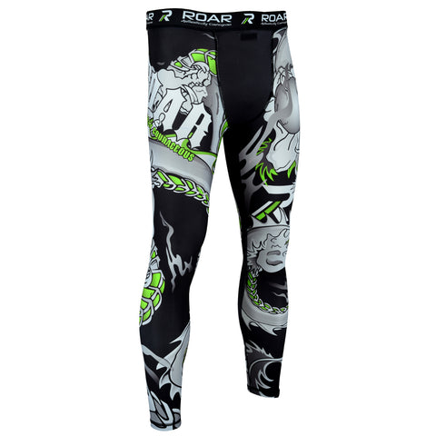 ROAR MMA BJJ Leggings Base Layer Gym Workout No Gi Grappling Jiu Jitsu Spats - Roar-int